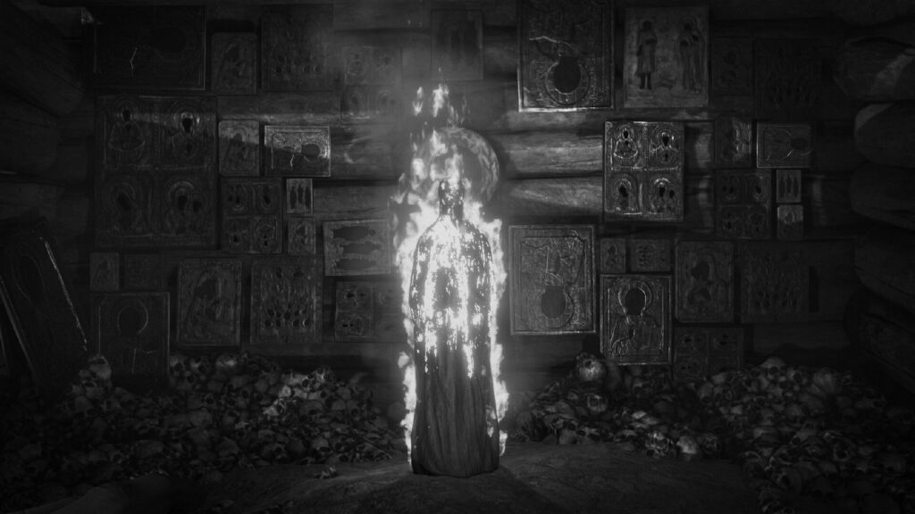 A gameplay screenshot of One-Eyed Likho, a horror game set in Slavic folklore roots
