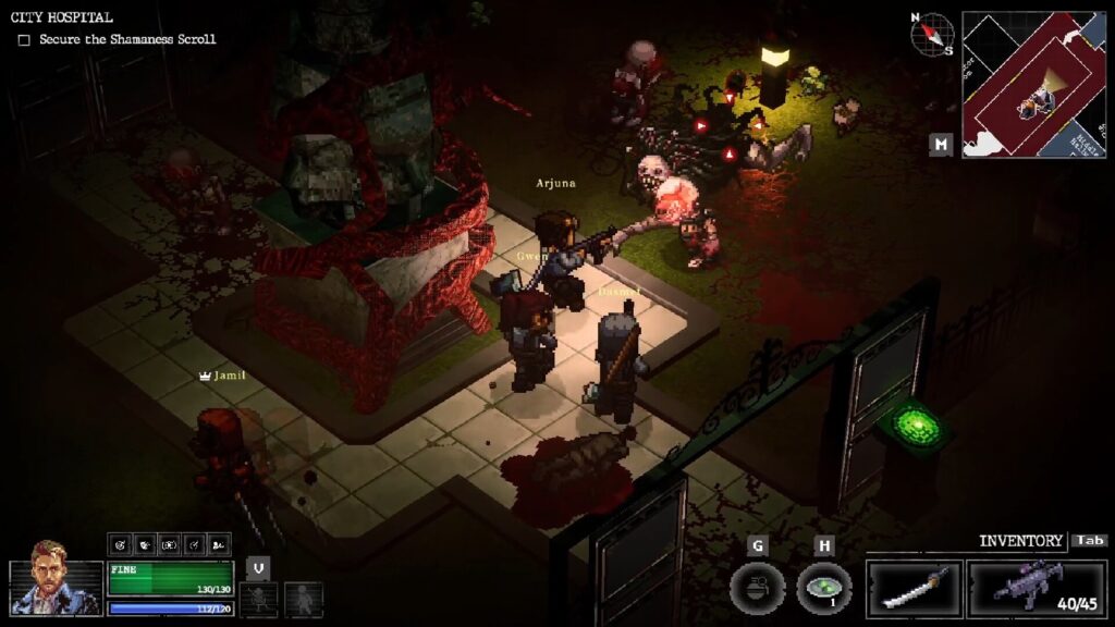 A gameplay screenshot of Whisper Mountain Outbreak, a multiplayer horror game that also includes a Friend's Pass system to bring in more players for no extra cost