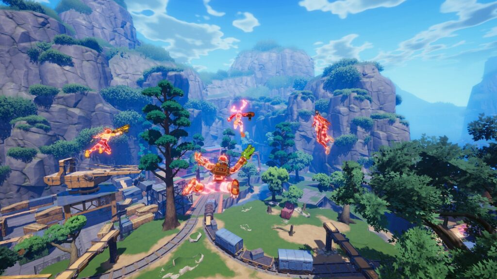 Gameplay from Atomic Picnic, showing off multiplayer gameplay