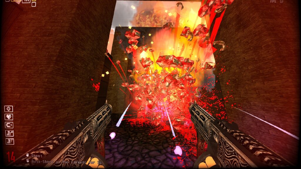 A gameplay screenshot of Berserker's Domain, a boomer shooter roguelike game
