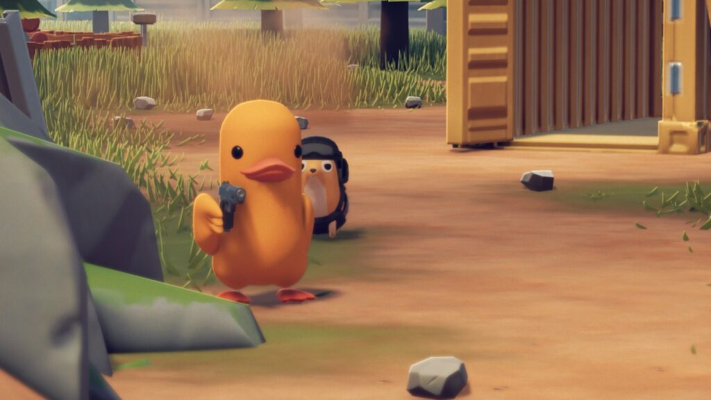 A gameplay screenshot of Escape from Duckov, shortly after entering the field