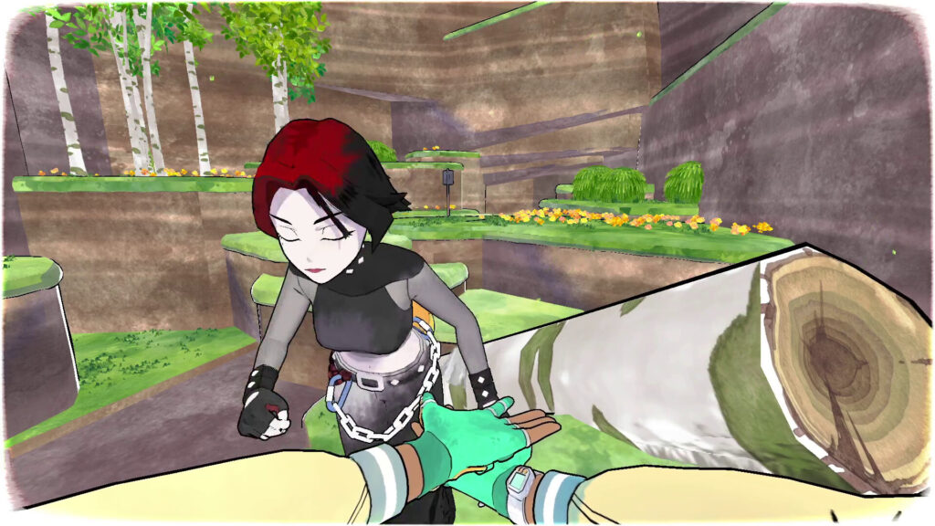 A character in Whisk using another set of hands to jump up to another platform