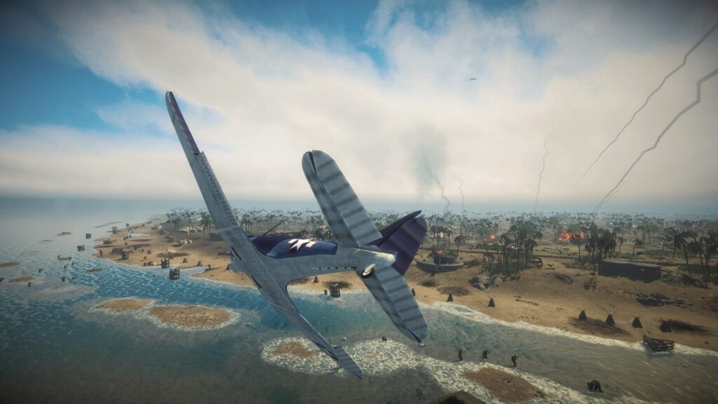 Flying a plane in Easy Red 2