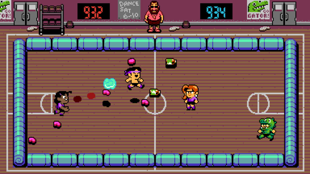 One of the many games, Hot Foot, included in UFO 50