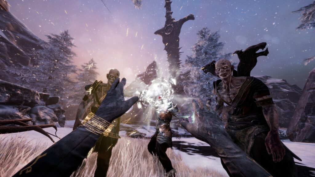 Fighting against three undead in Tainted Grail: The Fall of Avalon