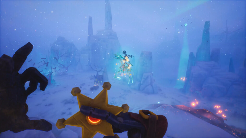 Using the Sherrif Star weapon on a Danger Zone boss