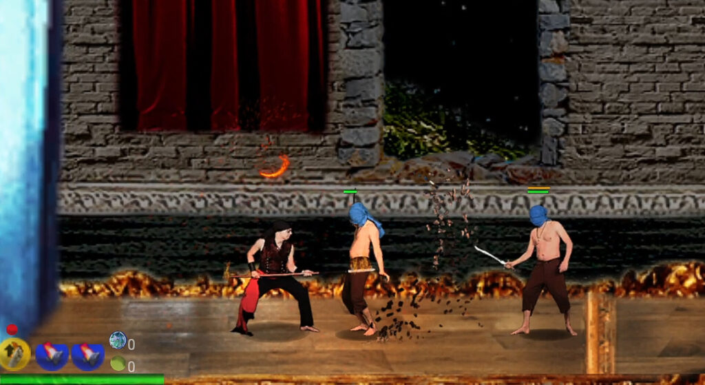 A gameplay screenshot of Obey the Insect God, an FMV action/adventure game created by one person