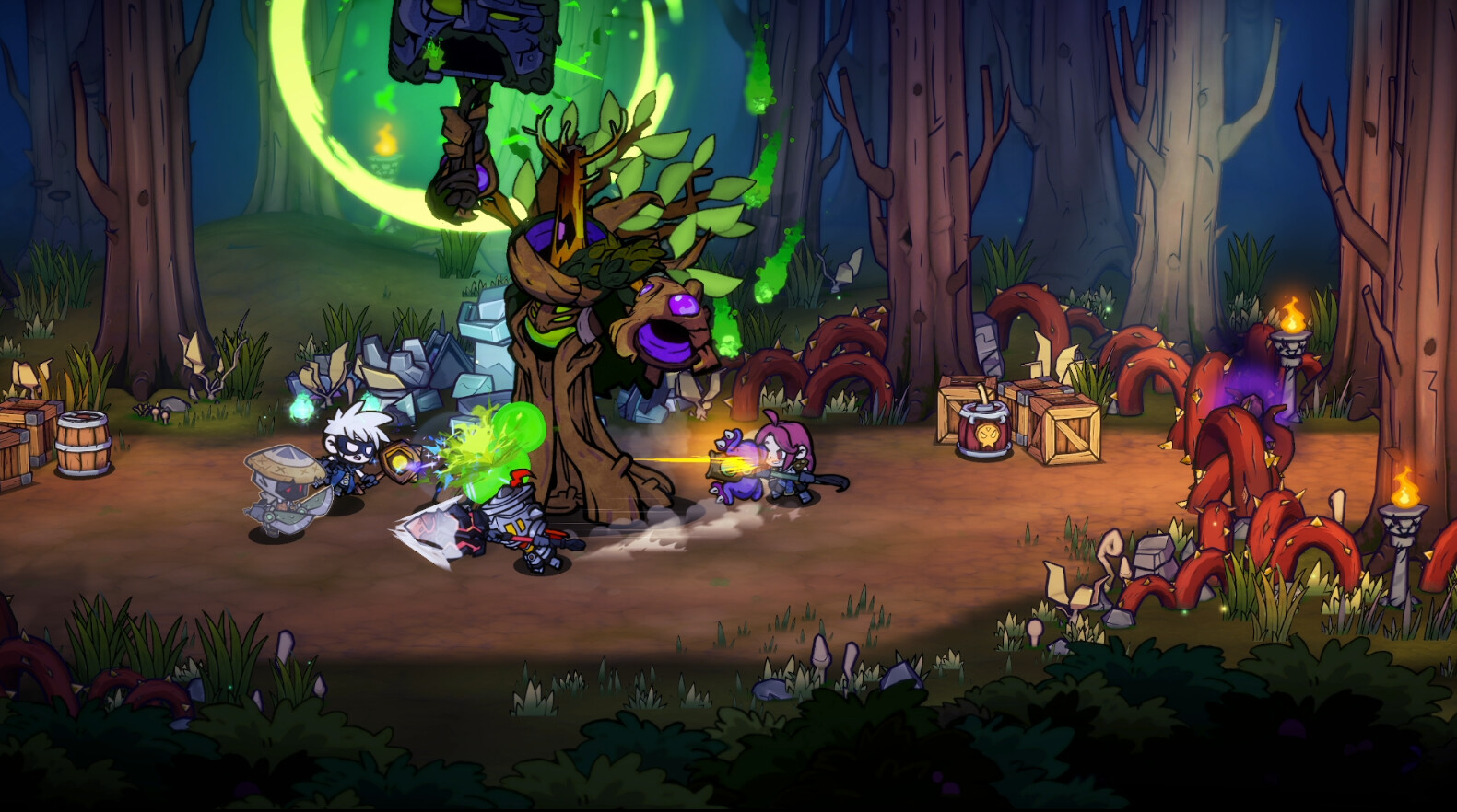 Going against a mini-boss in Lost Castle 2