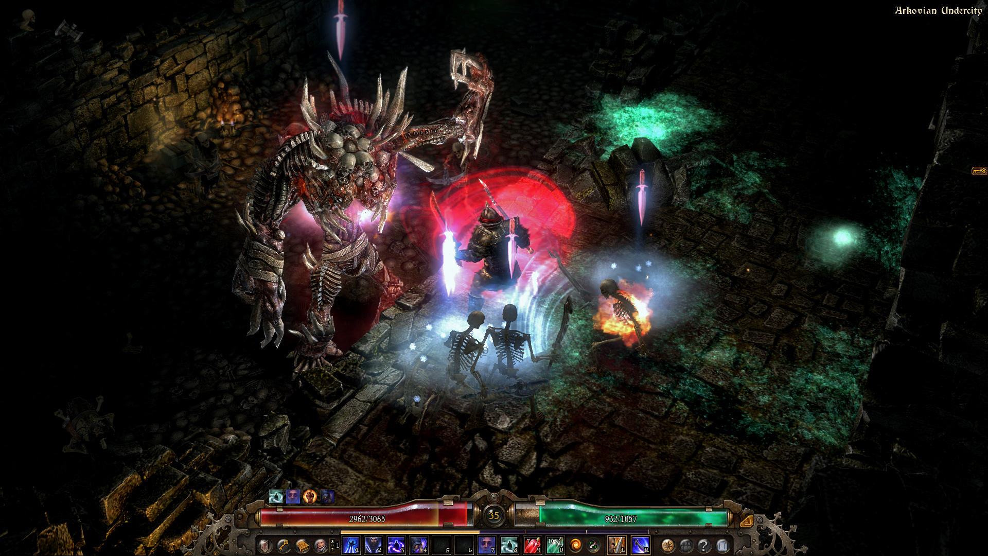Fighting against a ghoul in Grim Dawn