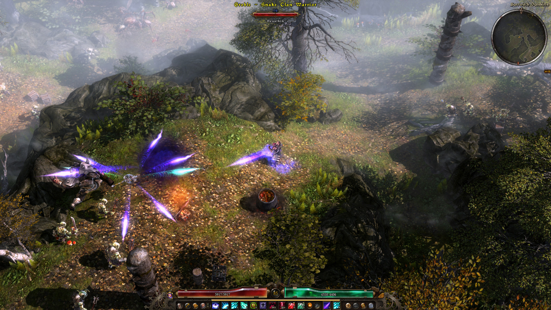 Using spells in Grim Dawn
